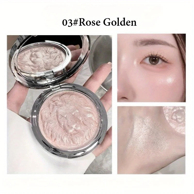 Lion Embossed Shimmer Highlighter Powder - 10