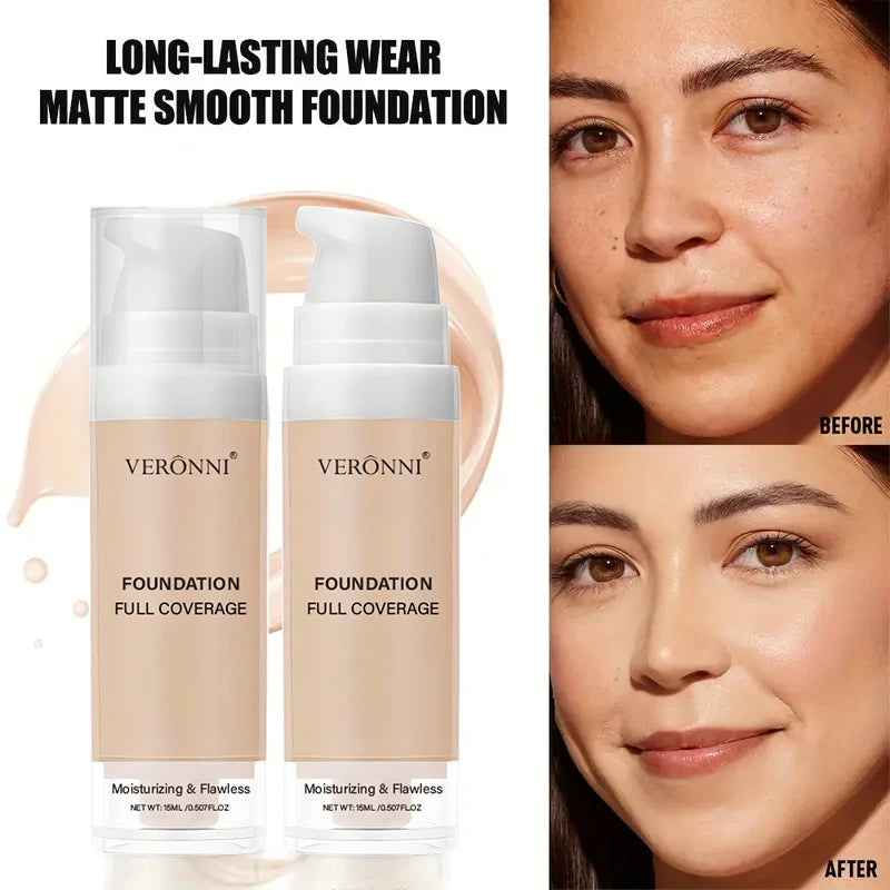 Full Coverage Waterproof Liquid Foundation for Flawless Skin
