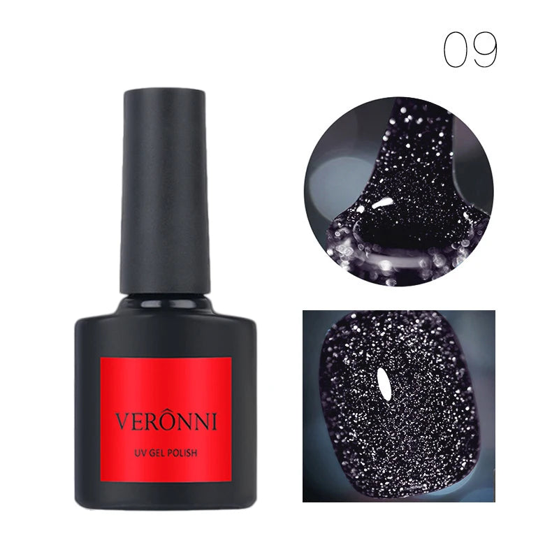 Reflective Glitter UV Gel Nail Polish for Manicure - 19