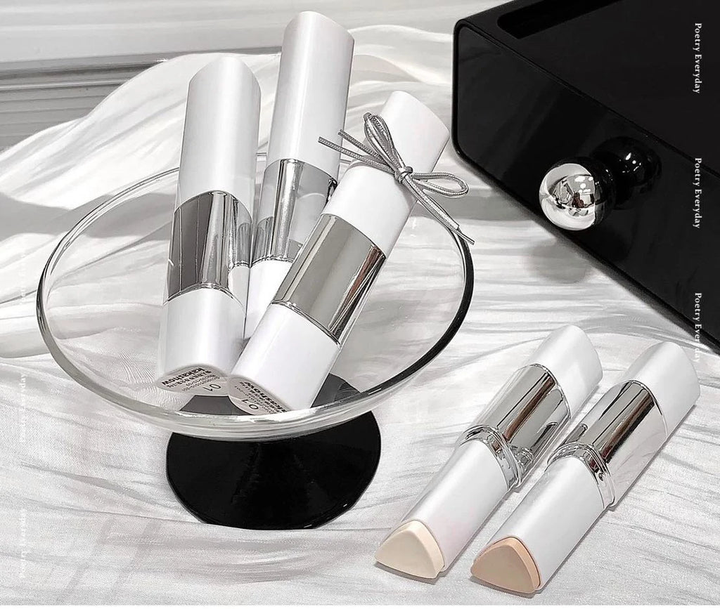 Dual-Ended Foundation Stick with Built-in Blending Brush