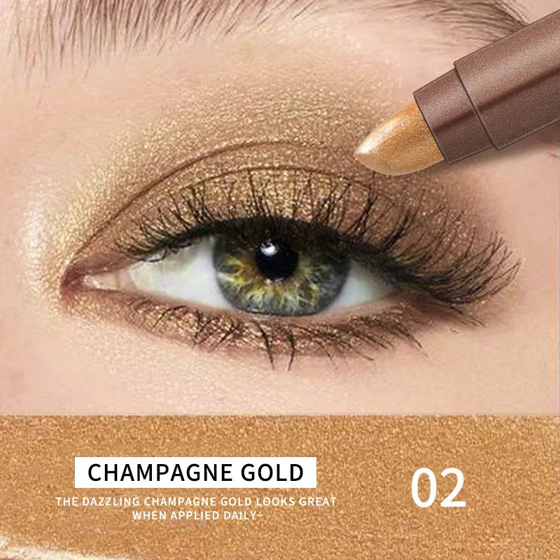 Waterproof Shimmer Eyeshadow Stick for Long-Lasting Eye Makeup