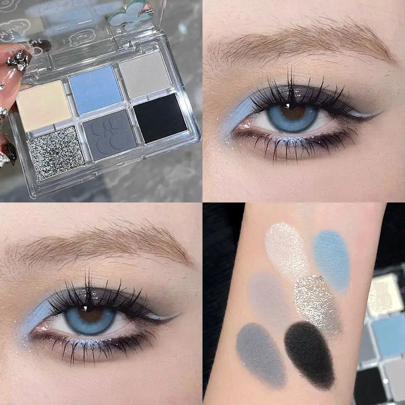 6-Color Matte and Shimmer Smoky Eyeshadow Palette
