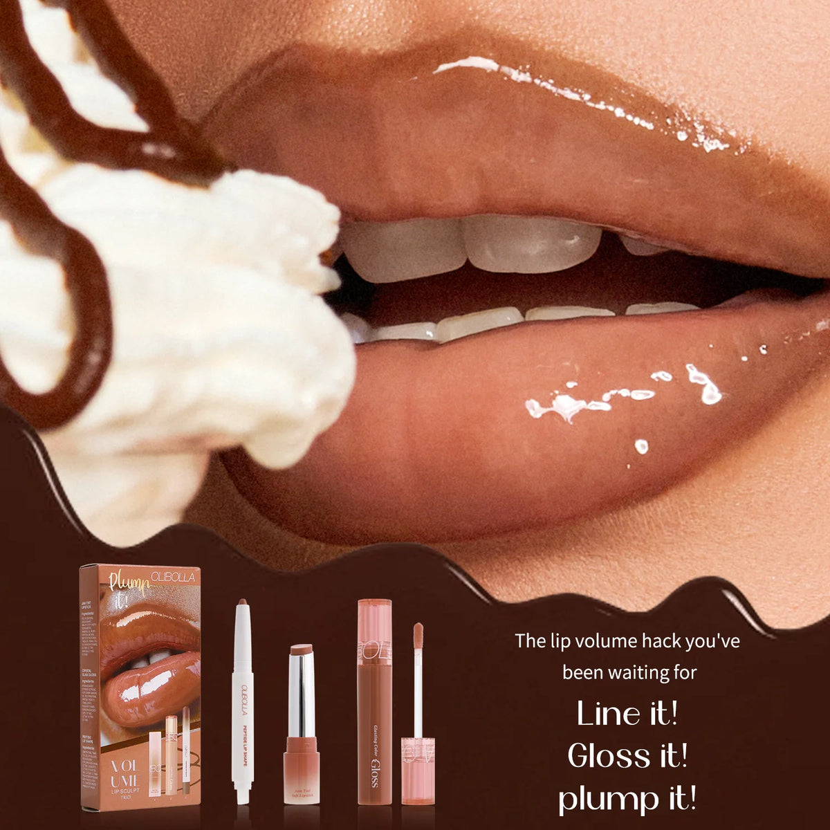 3-Piece High-Shine Plumping Lip Gloss and Liner Set