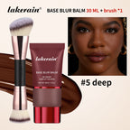Matte Liquid Foundation and Dual-Ended Makeup Brush Set