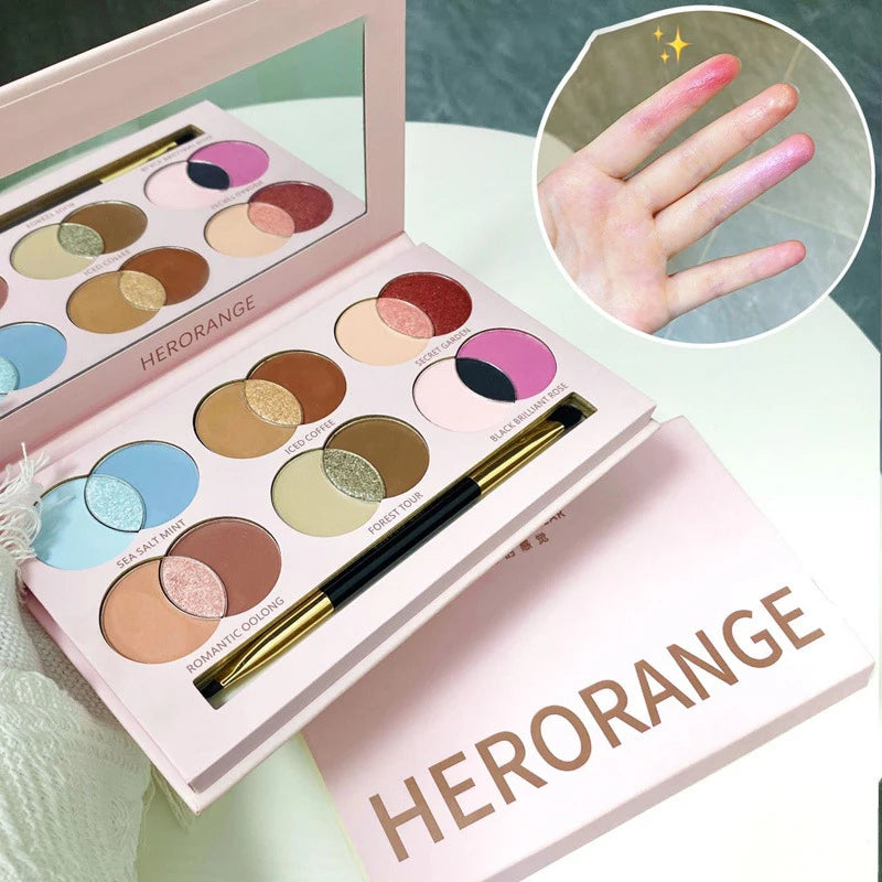 18-Color Vibrant Shimmer Eyeshadow Palette