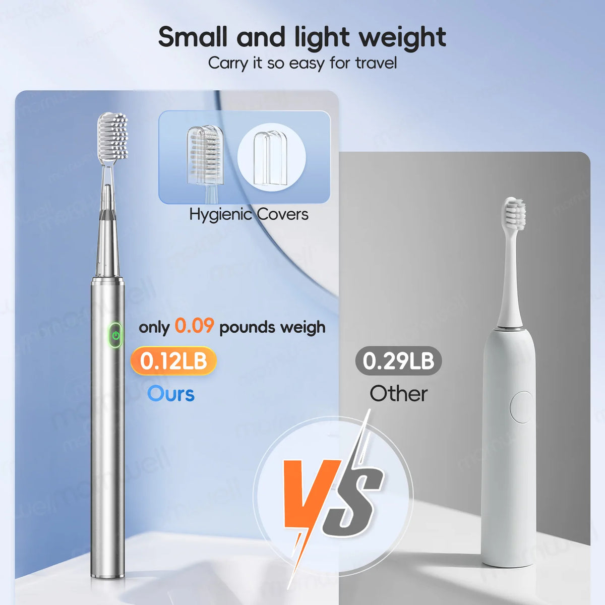 Sonic Rechargeable Electric Toothbrush with 4 Replacement Heads