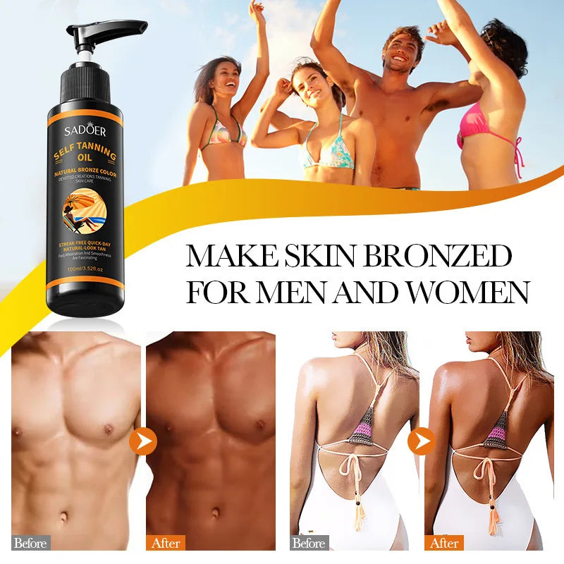 Streak-Free Self Tanning Bronzing Oil for Radiant Skin