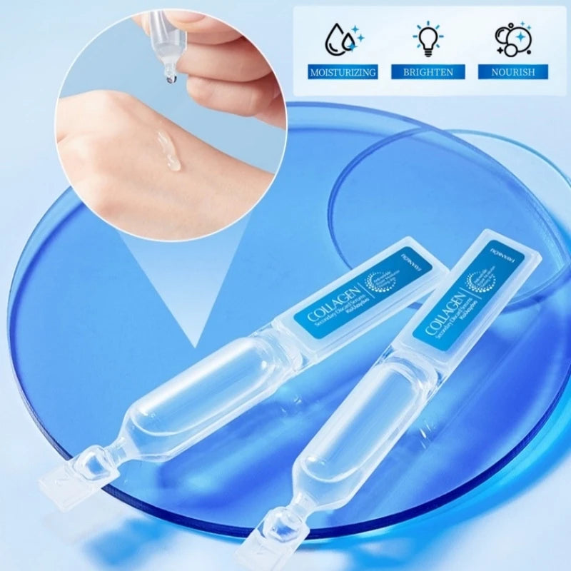 Collagen Hydrating Face Serum Ampoules for Radiant Skin