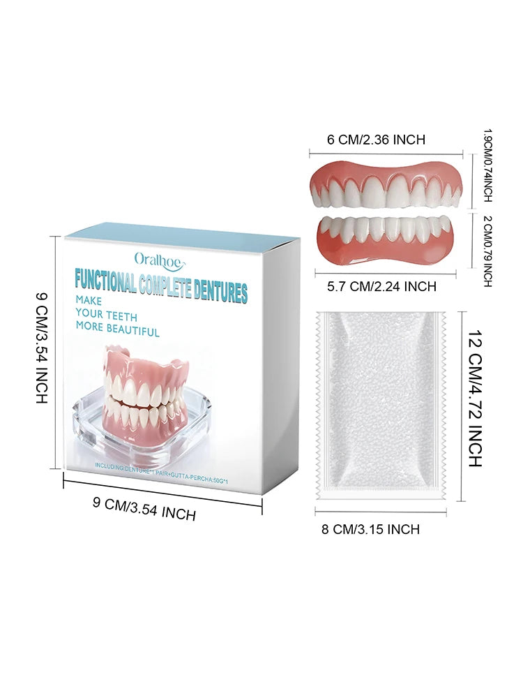 Instant Smile Cosmetic Dentures for Upper and Lower Teeth - 18