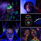 Neon UV Glow Face and Body Paint for Parties