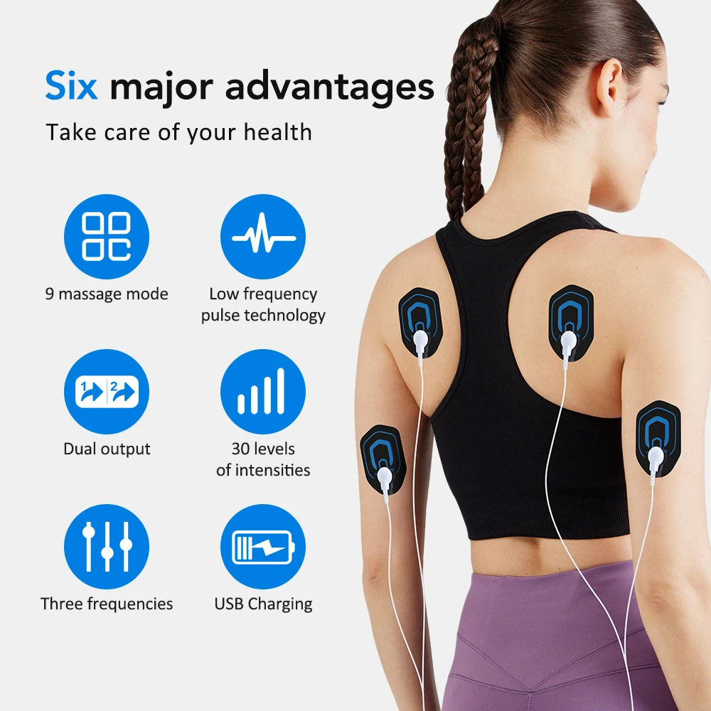 Portable Electric EMS TENS Body Muscle Stimulator Massager - 2