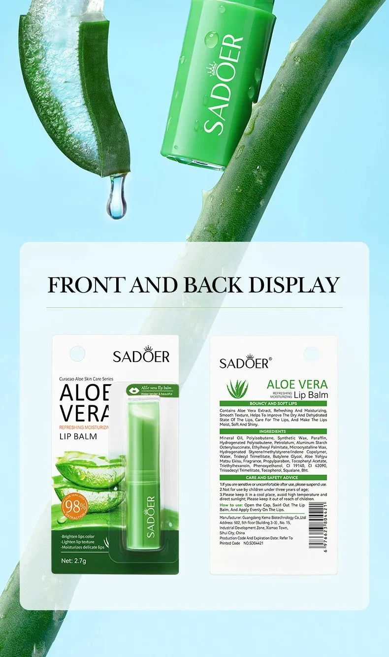 Aloe Vera Hydrating Lip Balm for Dry Chapped Lips - 17