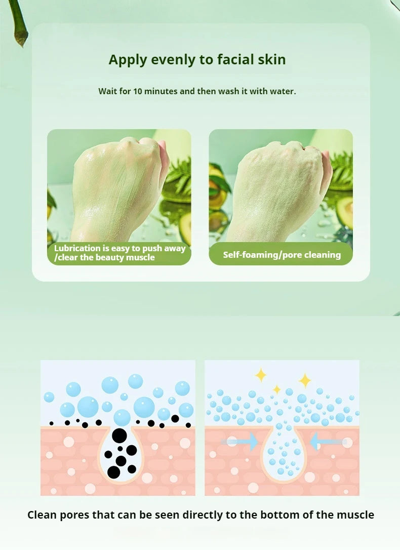 Deep Cleansing Avocado Bubble Facial Mask Set - 8