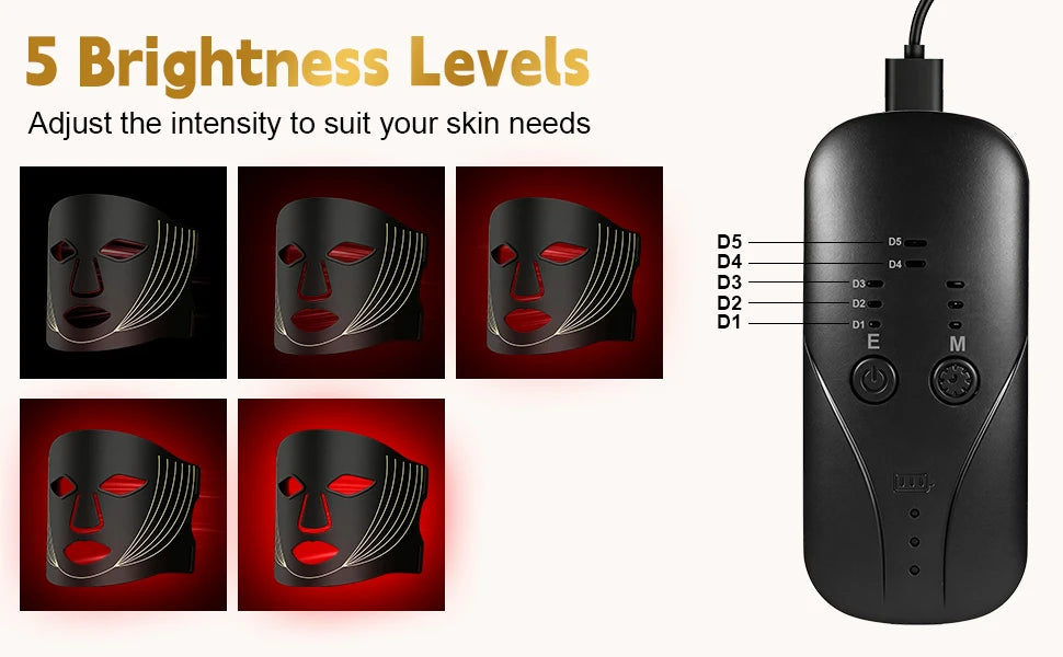 7-Color LED Light Therapy Face Mask for Skin Rejuvenation