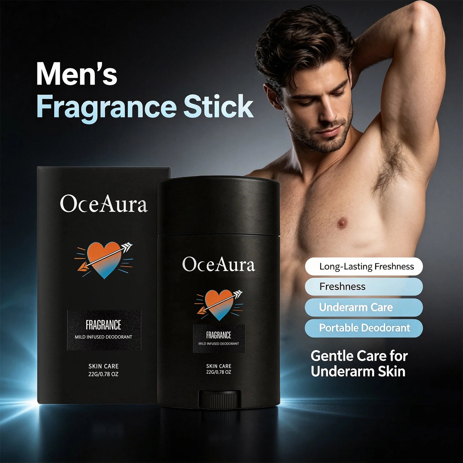Long-Lasting Men's Natural Deodorant Stick - 3