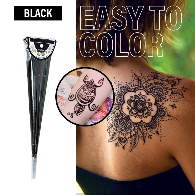 Temporary Henna Body Art Tattoo Paste Cone