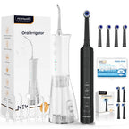 Electric Toothbrush and Water Flosser Set for Oral Care