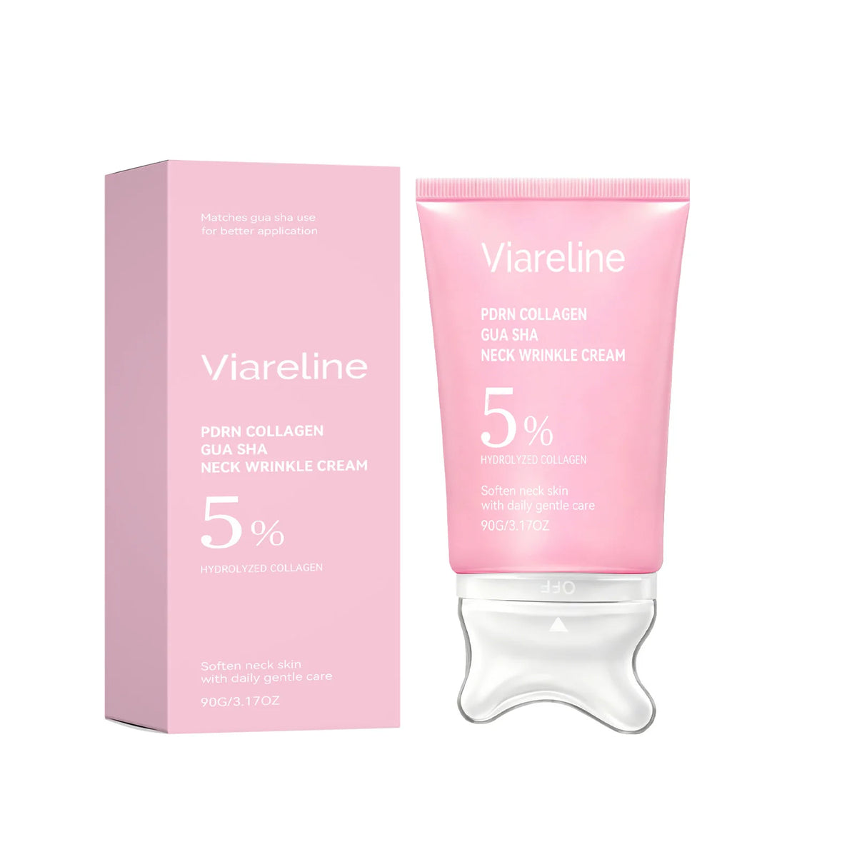 Firming Collagen Neck Cream with Gua Sha Massage Applicator