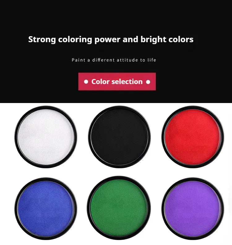 Professional Water-Soluble Face and Body Paint for Halloween Makeup