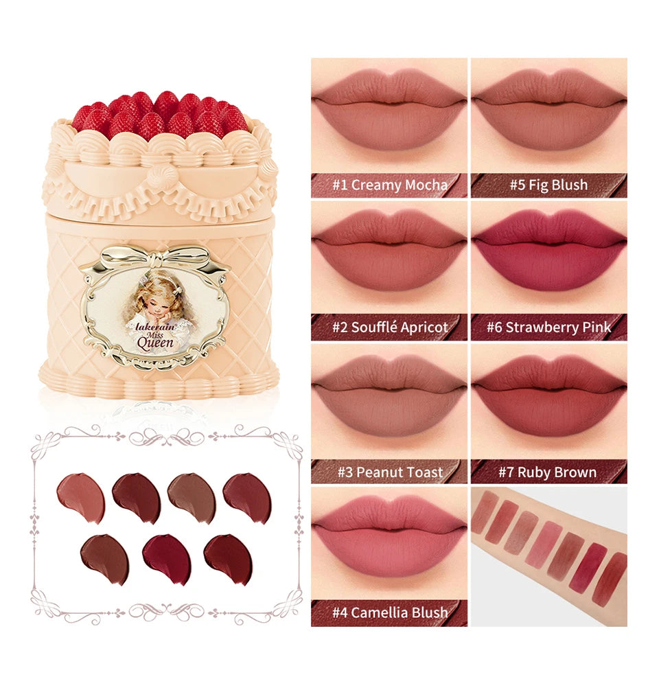 Velvet Matte Strawberry Lip Clay Cream