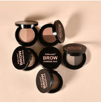 Dual-Tone Eyebrow Powder Palette with Brush