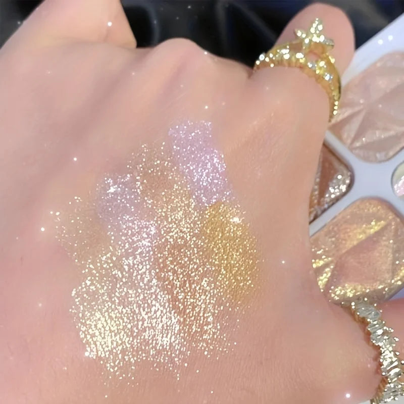 8-Color Shimmer Highlighter and Eyeshadow Palette