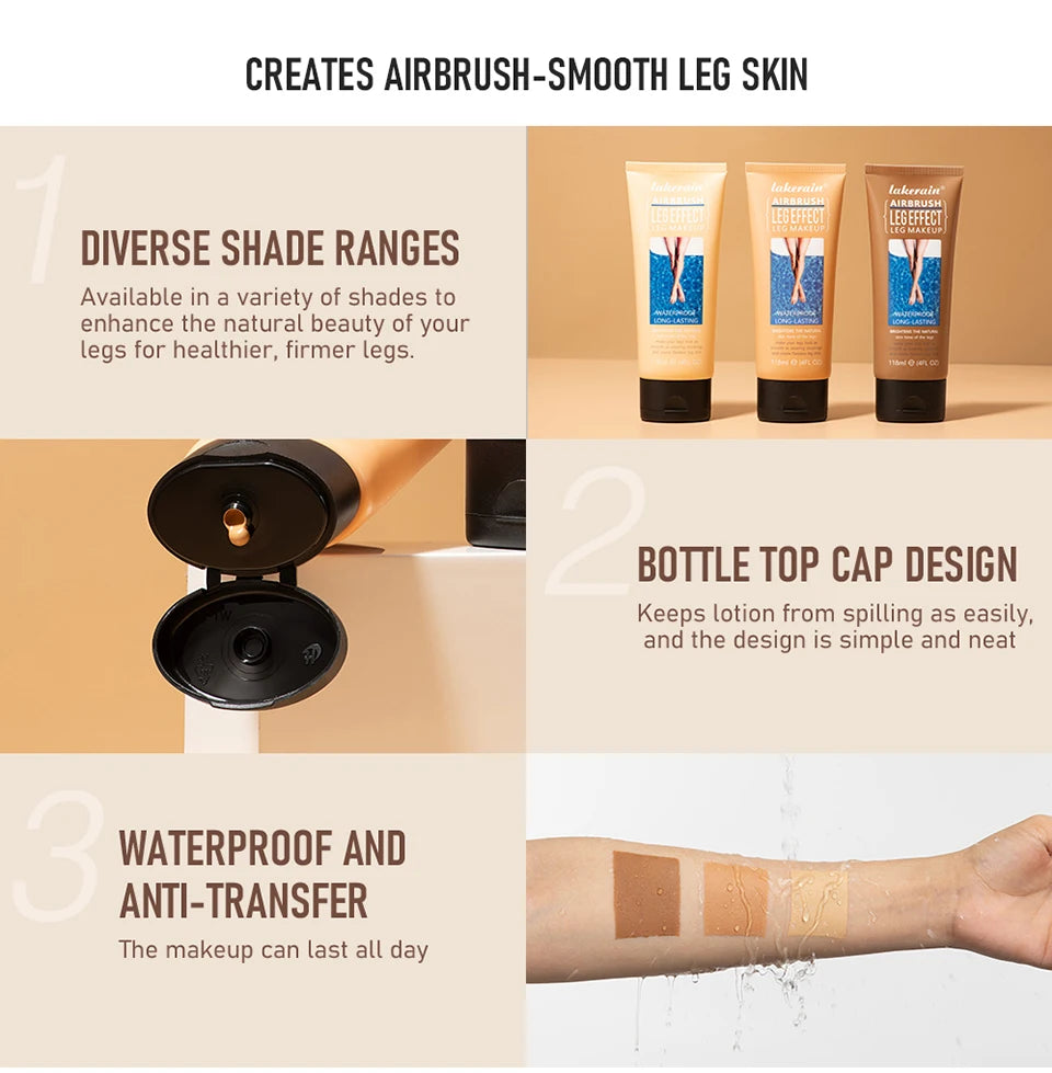 Waterproof Body Foundation for Flawless Legs and Skin
