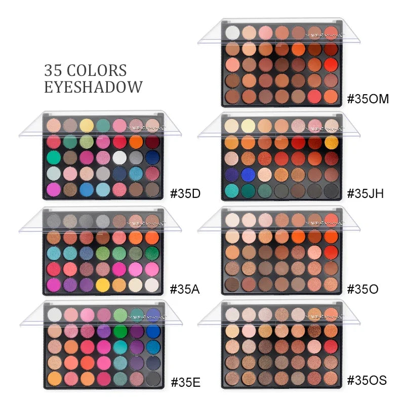 35-Color Professional Eyeshadow Palette for Long-Lasting Makeup