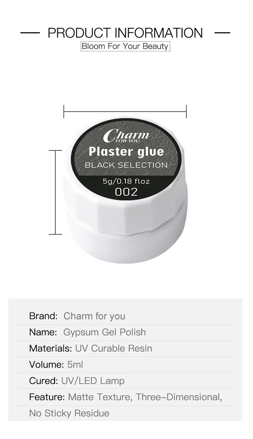 3D Plaster Effect Sand Texture Nail Art Gel
