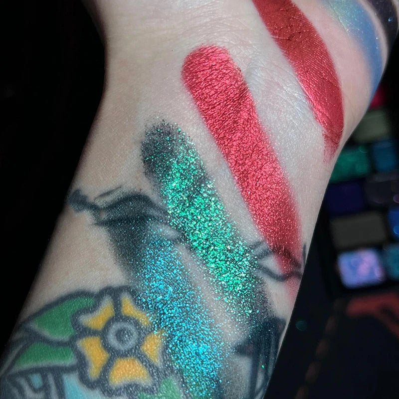 16-Color Punk Eyeshadow Palette for Bold Matte and Shimmer Looks