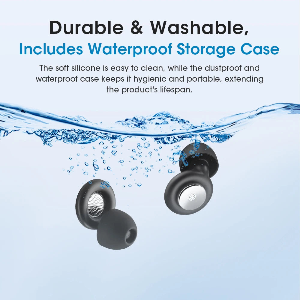 Reusable Noise-Canceling Silicone Sleep Earplugs