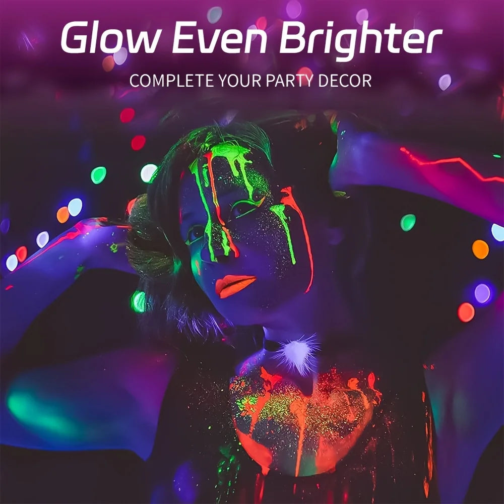 Neon UV Glow Face and Body Paint for Parties and Festivals - 13