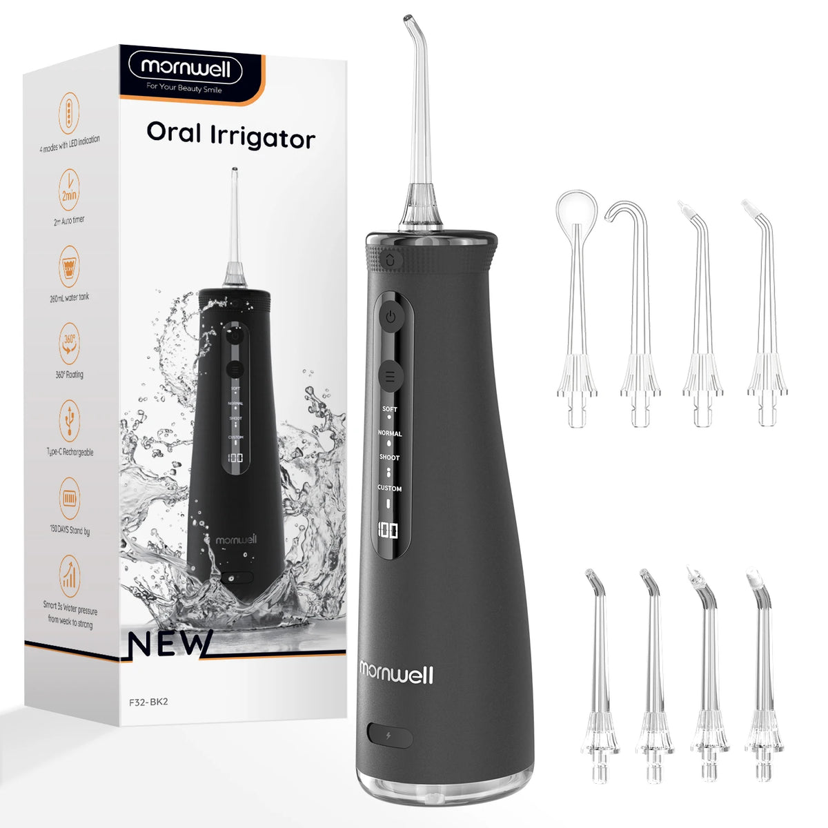 Portable Cordless Water Flosser for Deep Teeth Cleaning
