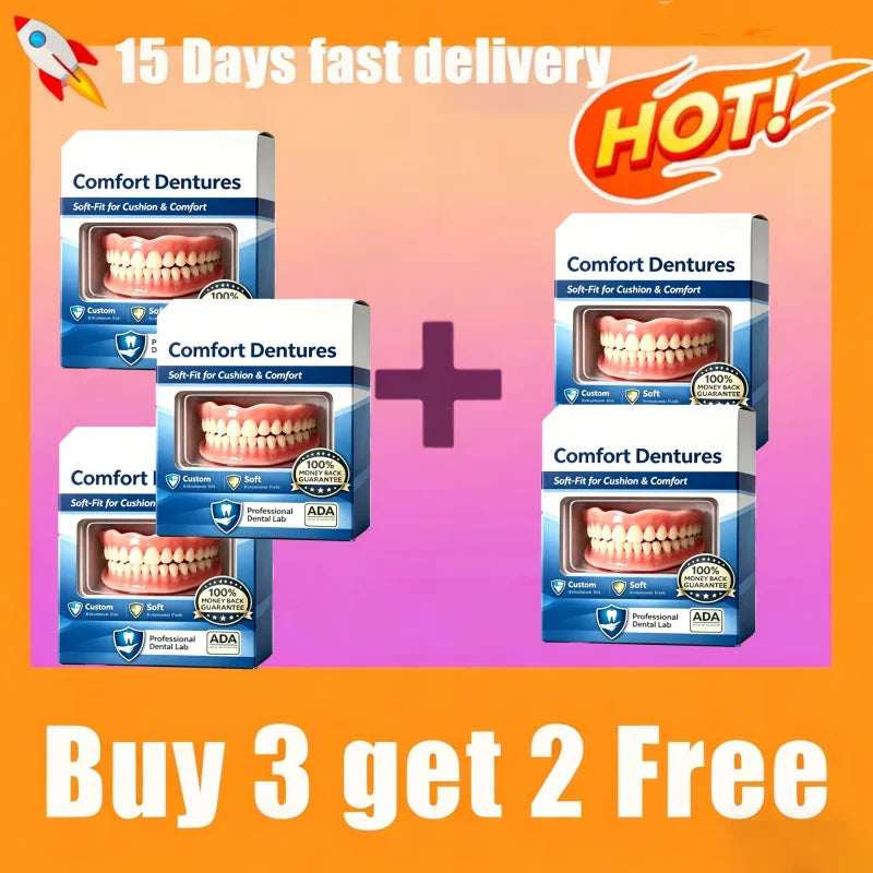 Comfort Fit Instant Smile Dentures for Upper and Lower Teeth - 17