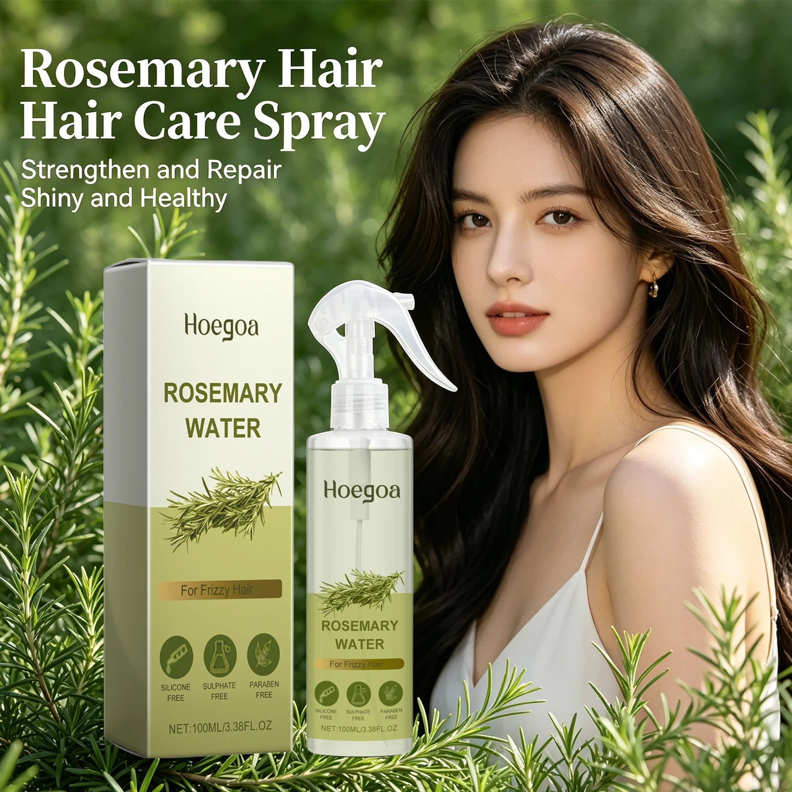 Rosemary Strengthening Hair Care Spray for Frizz Control - 5