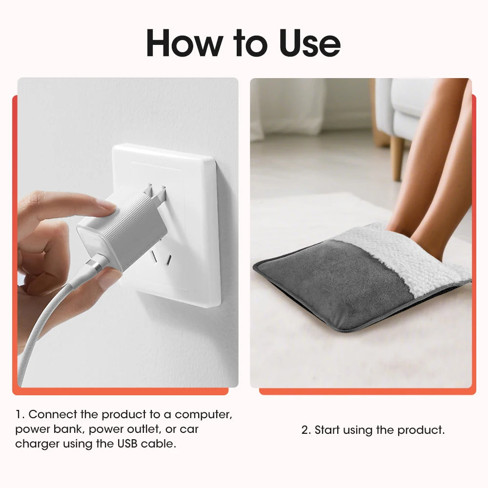 USB Heated Foot Warmer Mat