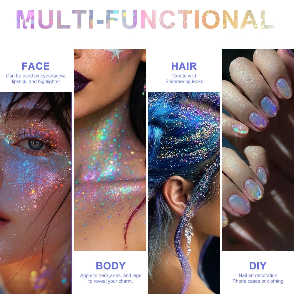 Waterproof Body Shimmer Glitter Gel for Face and Body - 13