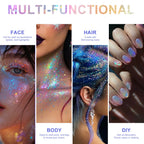 Waterproof Body Shimmer Glitter Gel for Face and Body