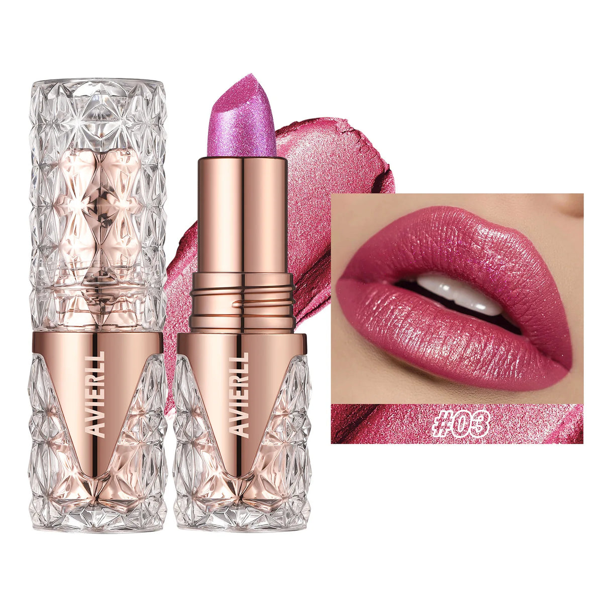 Pearlescent Glitter Waterproof Lipstick