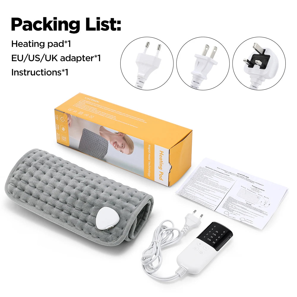 Electric Heating Pad for Back Pain and Muscle Relief
