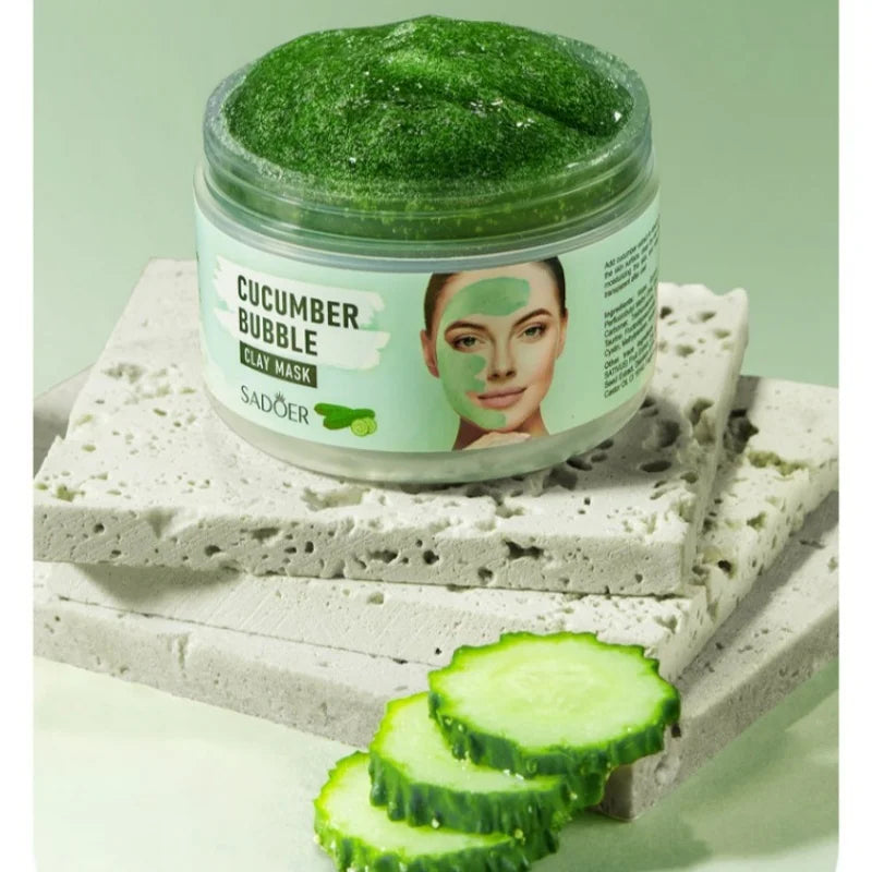 Refreshing Cucumber Bubble Clay Mask for Deep Pore Cleansing - 2