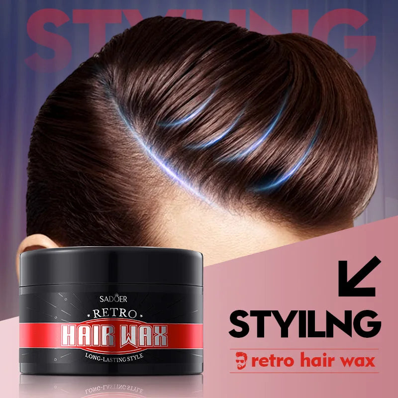 Strong Hold Men's Retro Hair Styling Wax