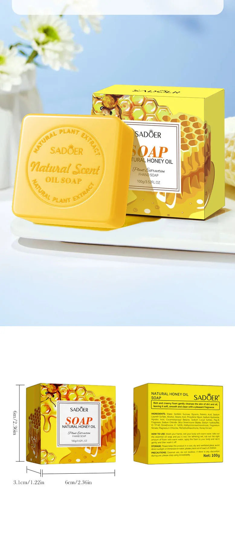 Honey Essential Oil Cleansing Soap Bar Set
