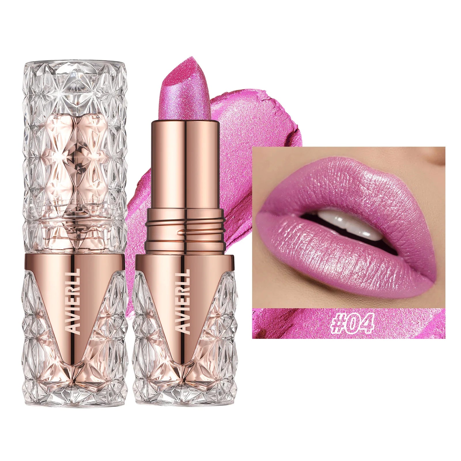 Pearlescent Glitter Waterproof Lipstick - 17