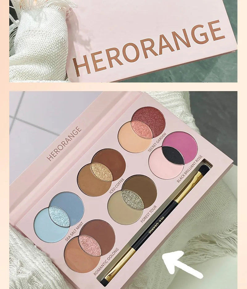 18-Color Vibrant Shimmer Eyeshadow Palette - 21