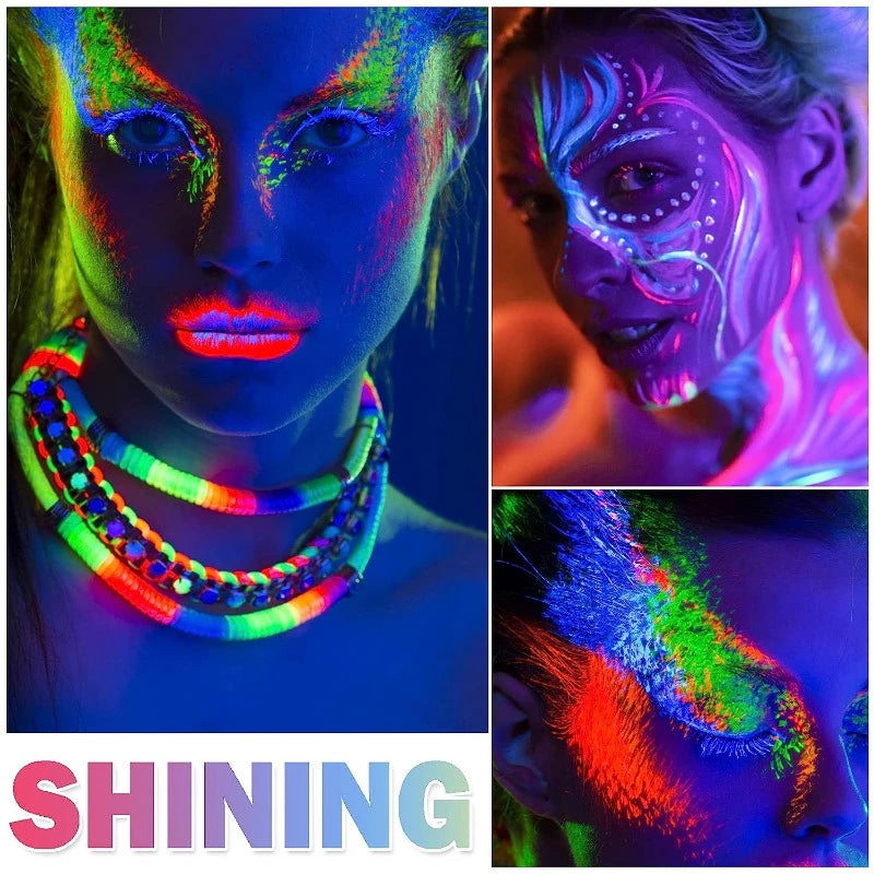 Neon UV Glow Face and Body Paint for Parties