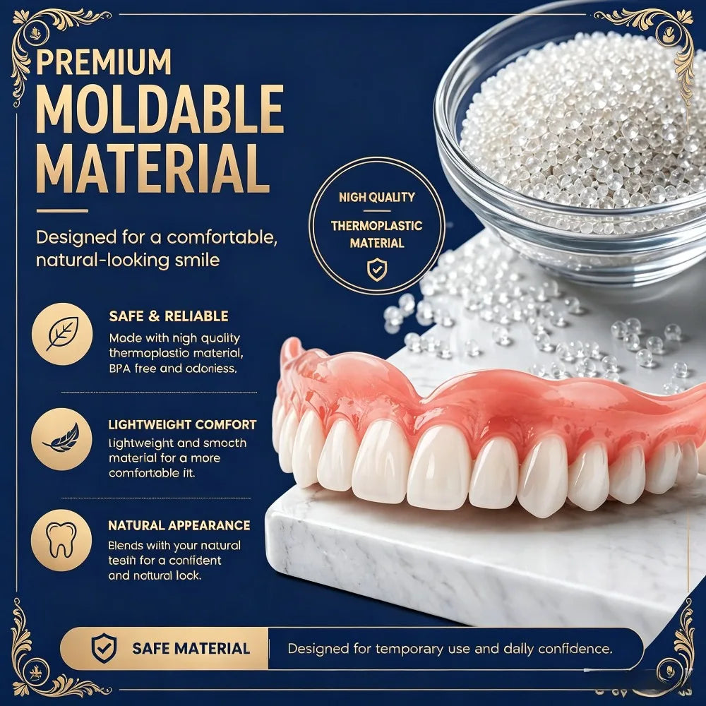 Custom Moldable Temporary Denture Kit for Natural Smile