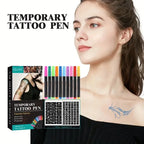Temporary Tattoo Marker Pen Set with Stencils