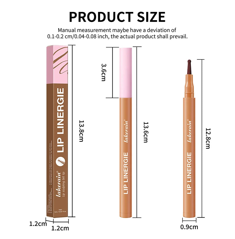 Waterproof Felt-Tip Lip Liner Stain for Sculpted Lips - 17