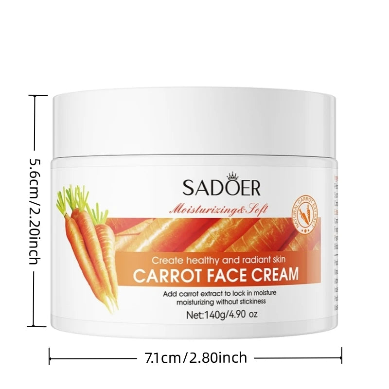 Hydrating Carrot Face Cream for Dry and Dehydrated Skin